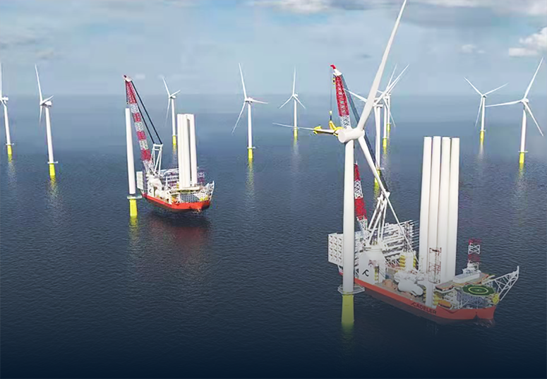 Поддержка компании COSCO Shipping Heavy Industry в обеспечении проекта высококлассного судна для установки ветроэнергетических установок датской компании CADELER